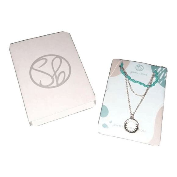 Gemma Simone Aqua Beaded Lariat Necklace - Picture 3 of 3